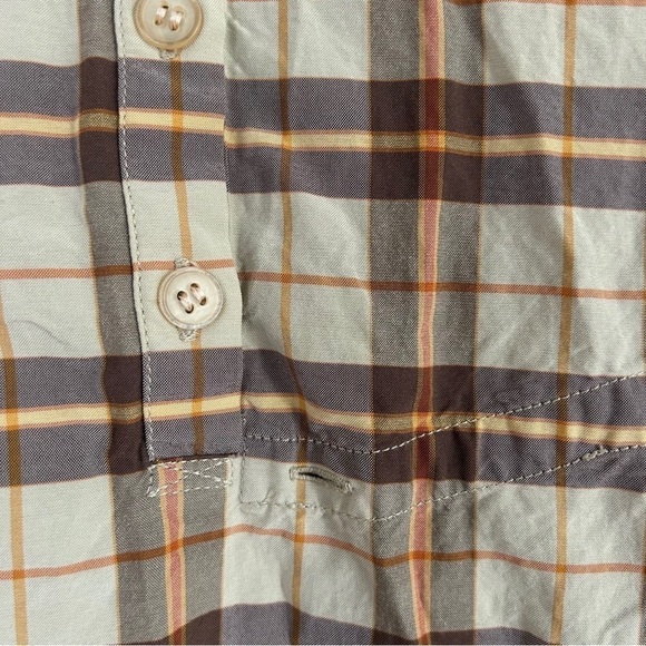 Philippe Adec Vintage Plaid Mini Dress Casual Brown Tan Small 90s Retro - Picture 7 of 7